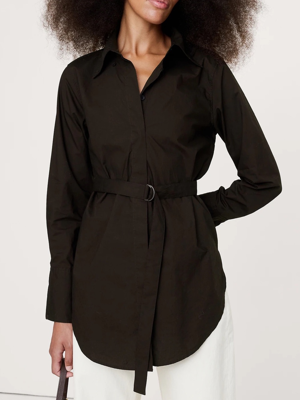 Banana Republic Long Sleeve Belted Button Down Tunic
